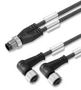 CONNECTOR, PLUG TO 2X RCPT, M12, 3 WAY SAIL-ZW-M12BW-3-3.0V