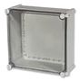 ENCLOSURE, PC, GRY, CLR LID, 280X280X130 PC 2828 13 T-2FSH ENCL.