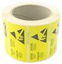 LABEL, ESD CAUTION, 38MM X 76MM, YELLOW 055-0083