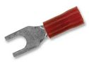 TERMINAL, SPADE/FORK, #6, CRIMP, RED 327043