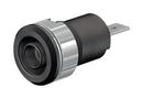 4MM BANANA JACK, PANEL MOUNT, 24 A, 1 KV, NICKEL PLATED CONTACTS, BLACK 23AH8731 23.3070-21