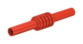 TEST ACCESSORY, INSULATED BANANA COUPLER, 4MM, RED 23AH8796 66.9123-22.