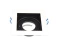 Recessed downlight 16MR/GU10, square, adjustable white/black, LED line 241307 5901583241307