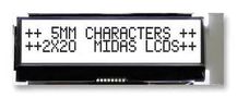 LCD, ALPHA-NUM, 20 X 2, WHITE MCCOG22005A6W-FPTLWI