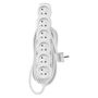 Extension Cord 5 m / 6 sockets / white / PVC / 1 mm2, EMOS P0615 8595025309570