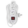 Extension Cord 10 m / 3 sockets / switch / white / PVC / 1 mm2, EMOS P1310 8595025301482