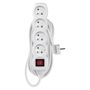 Extension Cord 5 m / 4 sockets / switch / white / PVC / 1 mm2, EMOS P1415 8595025301512