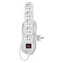 Extension Cord 5 m / 5 sockets / switch / white / PVC / 1 mm2, EMOS P1515 8595025301567