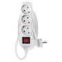 Extension Cord 2 m / 3 sockets / switch / white / PVC / 1 mm2, EMOS P1322 8595025314062