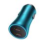 Baseus Golden Contactor Pro car charger, 2x USB-C, 40W (blue), Baseus CGJP000003