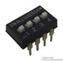 DIP SW, 4CKT, SPST, 0.1A/24VDC, TH 1825360-3
