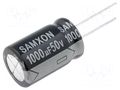 Capacitor: electrolytic; low ESR; THT; 1000uF; 50VDC; Ø16x25mm SAMXON GT1000/50