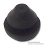 PUSH-ON FEET, THERMOPLAST, BLACK, 2.3MM TRPOF-40048