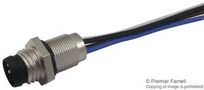 SENSOR CONNECTOR, M8, PLUG, 4POS, PANEL 1-2120958-1