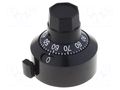 Precise knob; with counting dial; Shaft d: 6.35mm; Ø22.2x22mm BOURNS H-22-6A-B