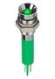 LED INDICATOR, PANEL, 6MM, GREEN, 12VDC Q6R1CXXG12E