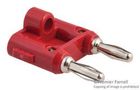 DOUBLE BANANA PLUG, 15A, SCREW, RED MDP-2