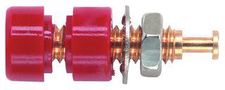 PANEL MOUNT PIN TIP JACK, 1.5KV, 5A, RED 3542-2