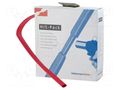Heat shrink sleeve; 3: 1; 12mm; L: 5m; red; reel; Wall thick: 850um HELLERMANNTYTON HIS-3-12/4R