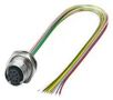 SENSOR CORD, 8P, M12 RCPT-FREE END, 0.5M 1542732
