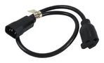 PWR CORD, IEC C14/NEMA5-15R, 610MM, 13A P002-002