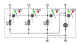 Ülituspinge piiraja, madalpinge, ülepingekaitse, TN-C-S, TN-S, TT, IT N-ga, IT ilma N-ta VPU AC II 3+1 300/50 2591080000 4050118599855