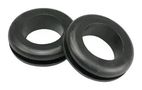 CABLE GROMMET, OPEN, 4.8MM, BLACK, TPE HG-2
