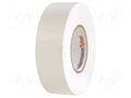 Tape: electrical insulating; W: 19mm; L: 20m; Thk: 0.18mm; white HELLERMANNTYTON HTAPE-FLEX-19WH
