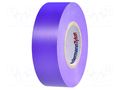 Tape: electrical insulating; W: 19mm; L: 20m; Thk: 0.15mm; violet HELLERMANNTYTON HTAPE-FLX-19VT