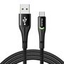 USB to USB-C Mcdodo Magnificence CA-7960 LED cable, 1m (black), Mcdodo CA-7960