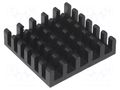 Heatsink: extruded; black; L: 23mm; W: 23mm; H: 6mm; aluminium FISCHER ELEKTRONIK ICKBGA23X23