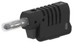 BANANA PLUG, 4MM, 36A, SCREW, BLK 76-1648