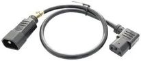 POWER CORD, IEC C14-IEC C13, 0.6M, BLACK P004-002-13RA