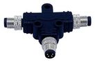 T SPLITTER CONN, 4P M8 PLUG-2X4P PLUG T54-A04-MMMR001