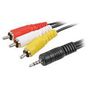 CABLE, 3.5MM 4 POLE PLUG-3 RCA PLUG, 6  PSG00667