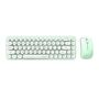 Wireless keyboard + mouse set MOFII Bean 2.4G (White-Green), MOFII SMK-676367A WG