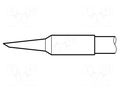 Tip; conical sloped; 1.2mm; longlife JBC TOOLS JBC-C245710