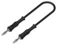 4MM MALE BANANA PLUG-PLUG, BLACK, 1M 76-112