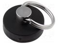 Magnet: permanent; hard ferrite; Ø: 22mm; H: 6mm; with key ring ELESA+GANTER GN51.7-ND-22-B