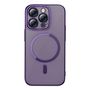 Baseus Glitter Magnetic Case for iPhone 14 Pro (purple) + tempered glass + cleaning kit, Baseus ARMC010805