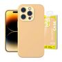 Baseus Liquid Silica Gel Case for iPhone 14 Pro Max (Sunglow)+ tempered glass + cleaning kit, Baseus ARYT020810