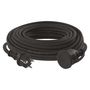 Extension Cord 25 m / 1 socket / black / rubber-neoprene / 250 V / 2.5 mm2, EMOS P01825R 8592920064580