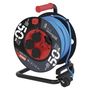 Weatherproof cable reel 50 m / 4 sockets / blue / PVC / 230 V / 1,5 mm2, EMOS P08650W 8592920123553