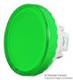 ROUND LENS W/ BEZEL, GREEN, PLASTIC 84-7111.500