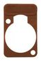 LETTERING PLATE, D SHAPE, BROWN DSS-BROWN