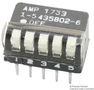 DIP SWITCH, 5POS, SPST, PIANO KEY, TH RIGHT ANGLE DIP SW 5 P SEALED