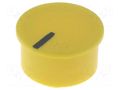 Cap; thermoplastic; push-in; Pointer: black; yellow CLIFF K85-YEL-L