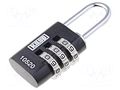 Padlock; shackle,combination code; aluminium; A: 22mm; B: 20mm KASP KA-K10520BLAD