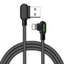 USB to Lightning cable, Mcdodo CA-4673, angled, 1.8m (black), Mcdodo CA-4673