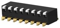 DIP SWITCH, 8POS, SPST, PIANO KEY, SMD EDSP08SGLNNTR04